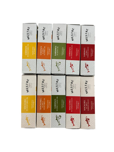 Mestre Sardines and Mackerel Variety Pack - 10 Pack